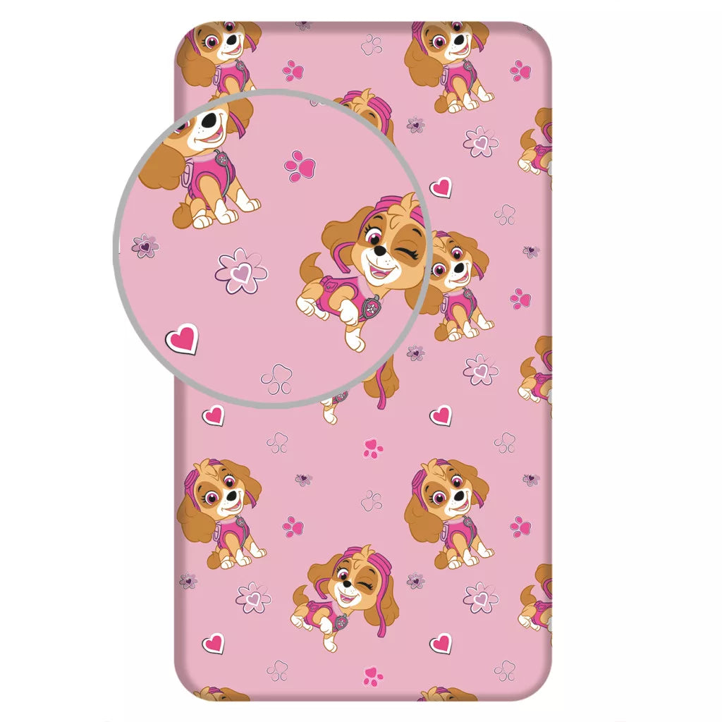 Paw Patrol Skye Spannbetttuch 90x200 cm
