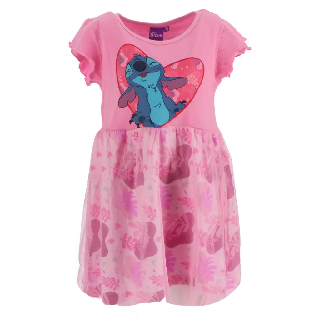 Disney Lilo und Stitch Pink Leaf Kinder Sommerkleid Gr. 92