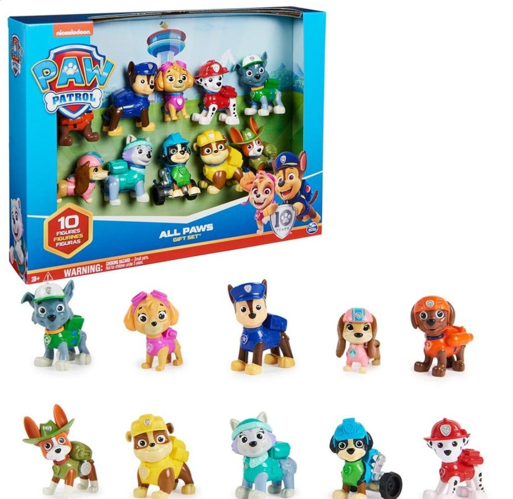 Spin Master 43592 - Paw Patrol Action Pack Pups - 10er Geschenkset mit Sammelfiguren