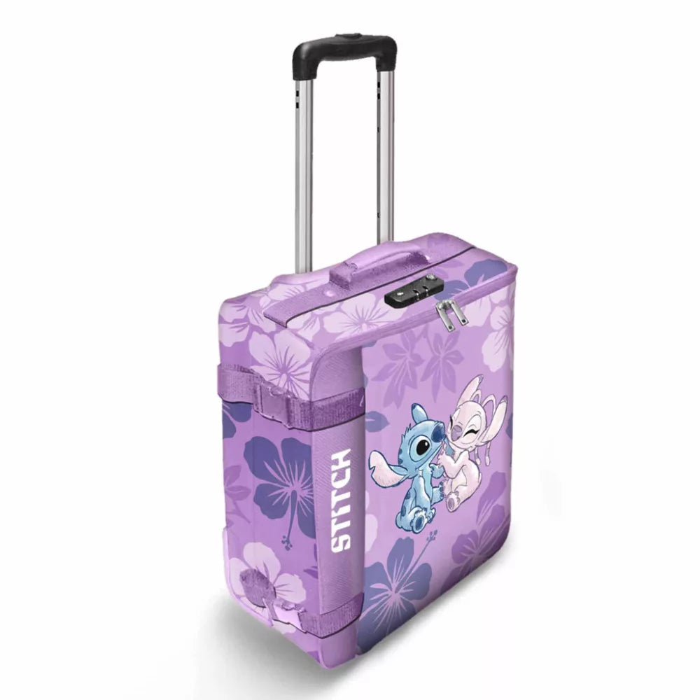 STITCH faltbarer Kabinenkoffer PINK - 36cm X 52cm X 20cm
