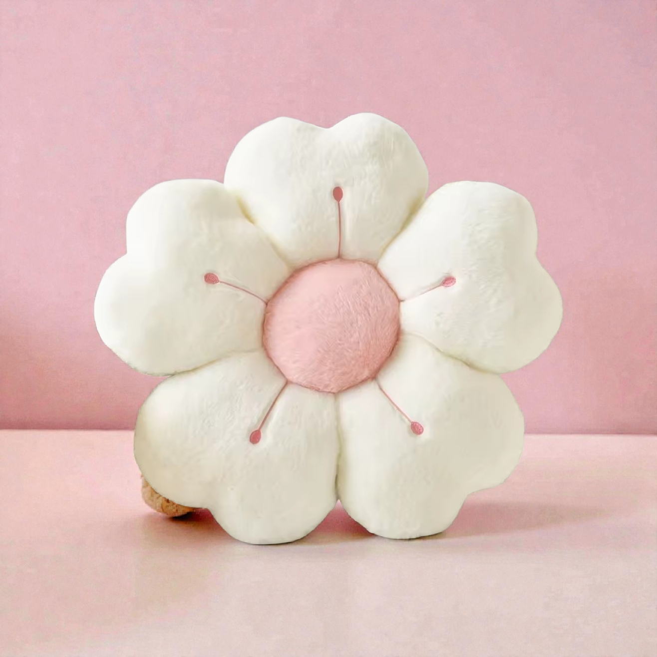 Gänseblümchen Wurfkissen 30 cm – Weich & Dekorativ in Rosa oder Weiß