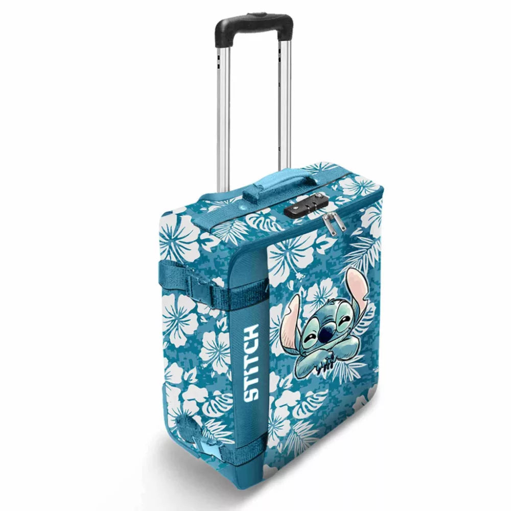 STITCH faltbarer Kabinenkoffer BLAU - 36 cm x 52 cm x 20 cm