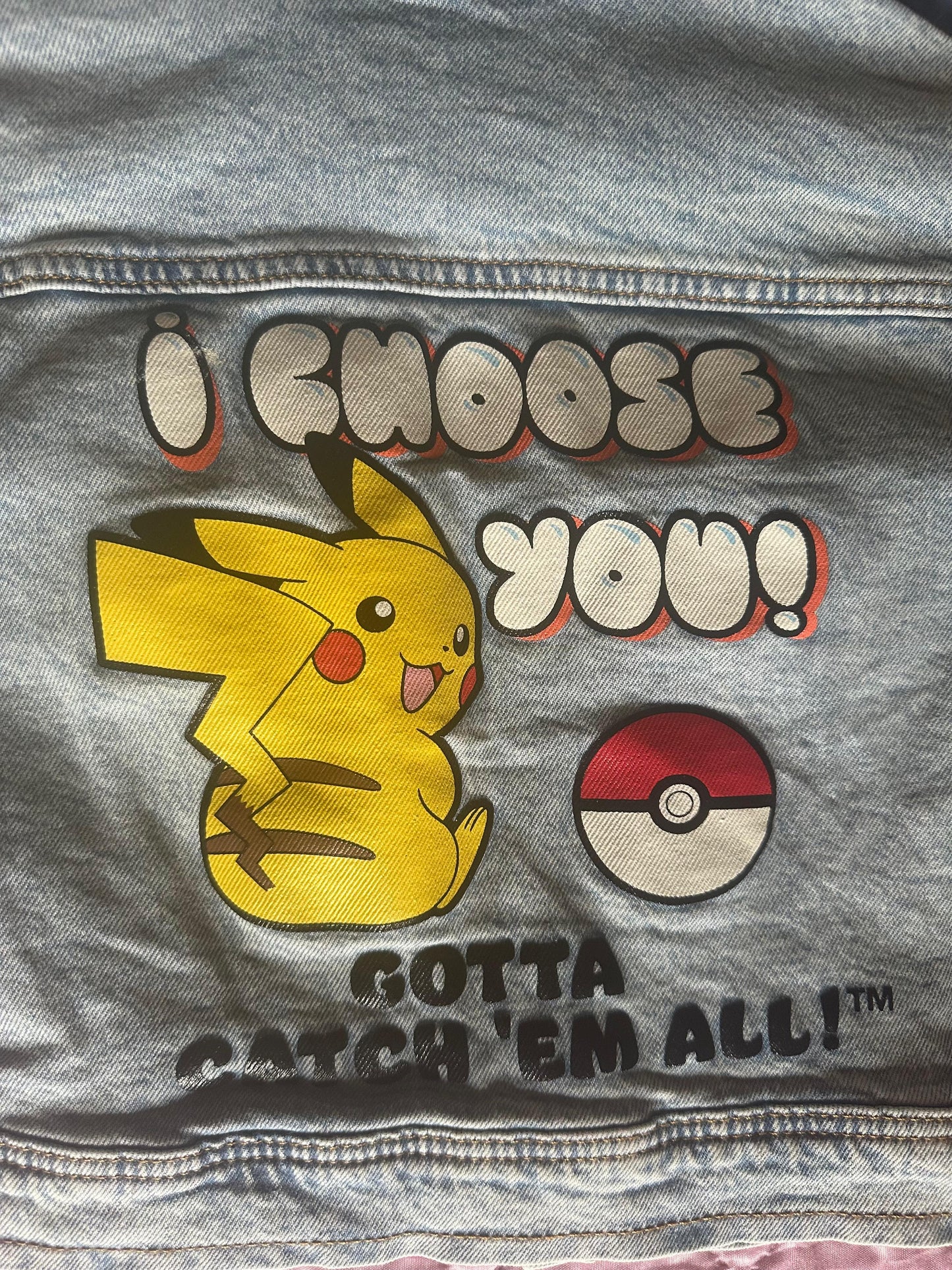 Pokémon Pikachu Jeansjacke Gr.92 Neu mit Ettikett