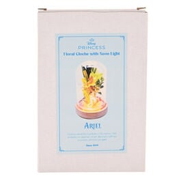 Disney-Prinzessin Ariel mit Blumenmuster in einer Glocke mit Neonlicht