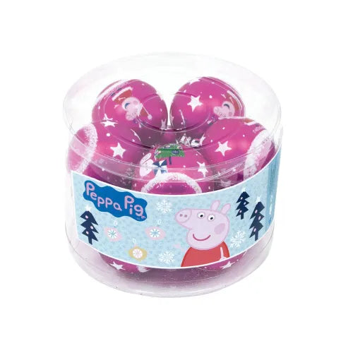 Peppa Pig Packung mit 10 Weihnachtskugeln Gemütliche Ecke 6 cm