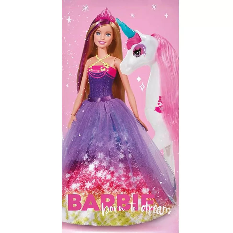 Barbie Born to Dream Badetuch, Strandtuch 70x140cm