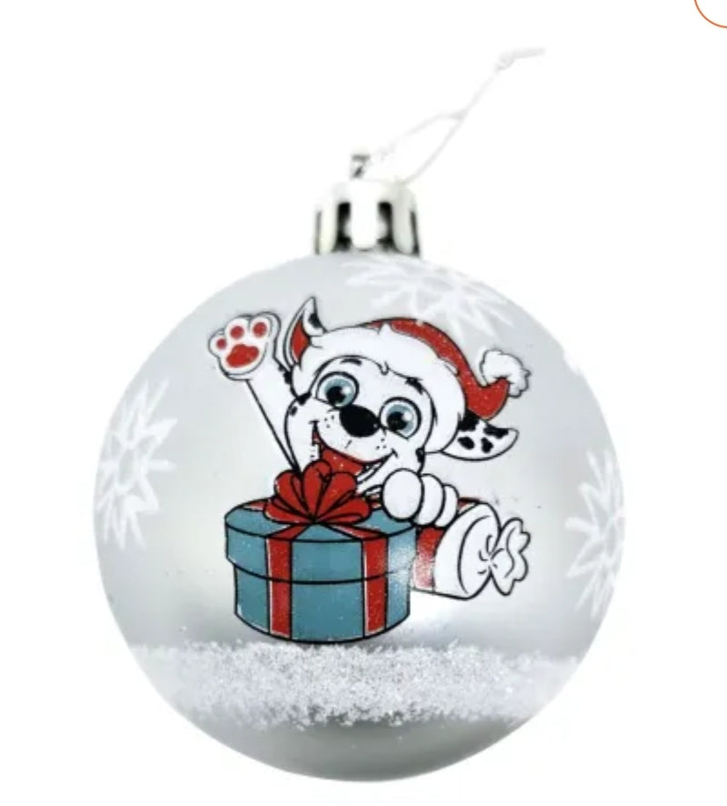 Paw Patrol Weihnachtskugeln Silber 9 Stk.