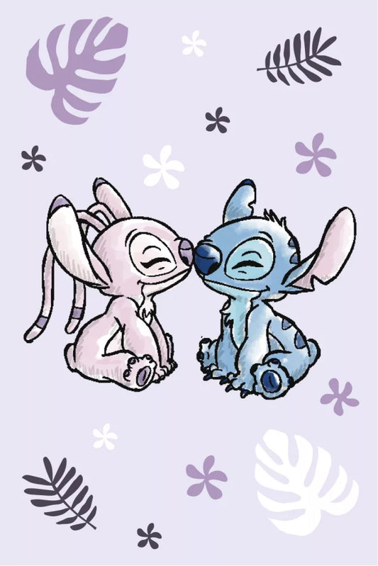 Disney Lilo und Stitch Purple Fleecedecke 100x150cm