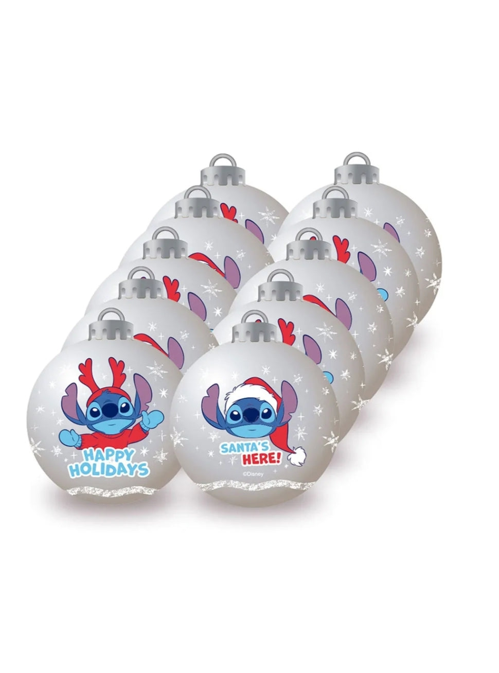 Disney Stitch Weihnachtskugeln 9 Stk. Silber