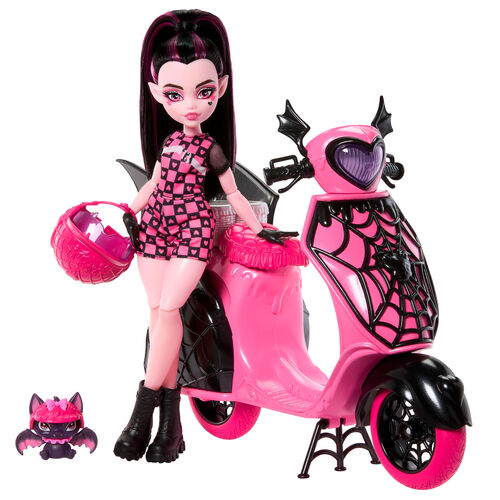 Monster High Draculaura + Scooter Puppe