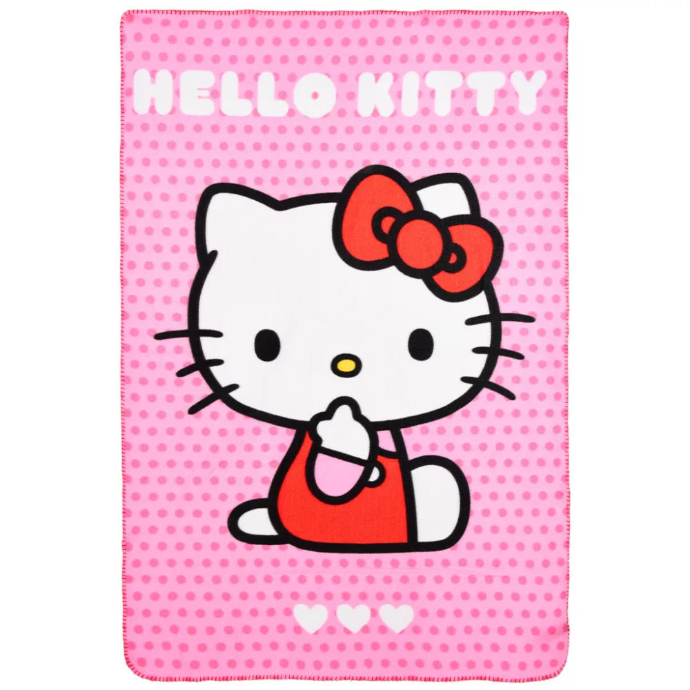 Hello Kitty Adorable Fleece-Decke 100x150cm