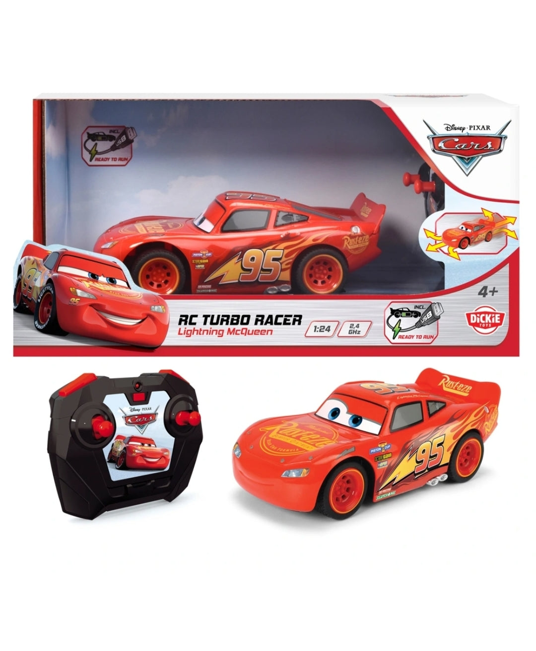 Cars 3 Ferngesteuertes Auto RC Turbo Racer Lightning McQueen