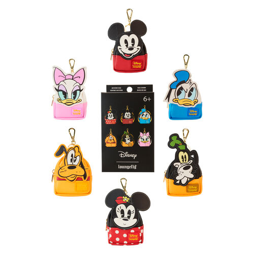 Loungefly Disney Mickey und Freunde verschiedene Überraschungs-Mini-Rucksack-Schlüsselanhänger