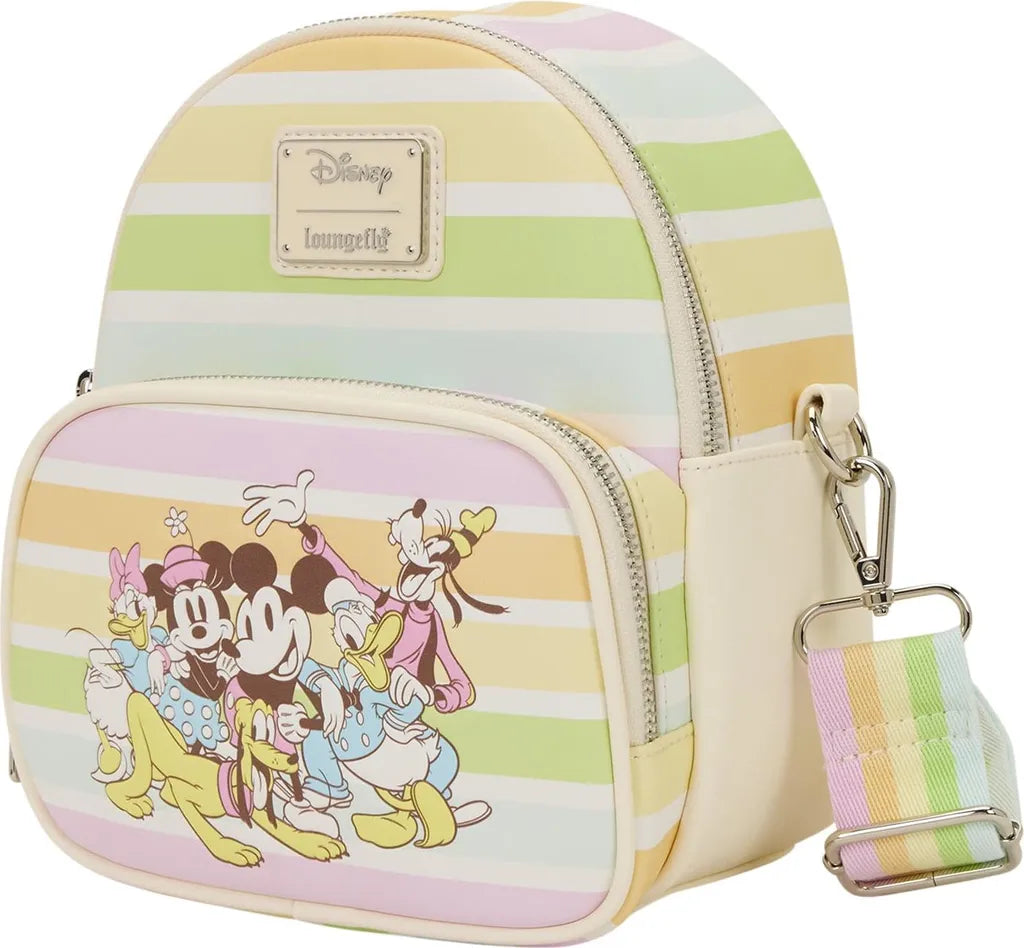Disney by Loungefly Umhängetasche „Mickey and Friends Rainbow Stripes“