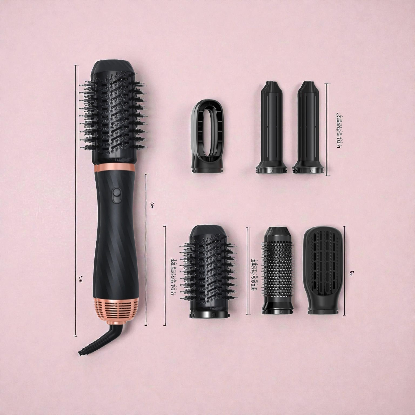 6-in-1 Ionischer Multi Hairstyler | 1000W | Schwarz
