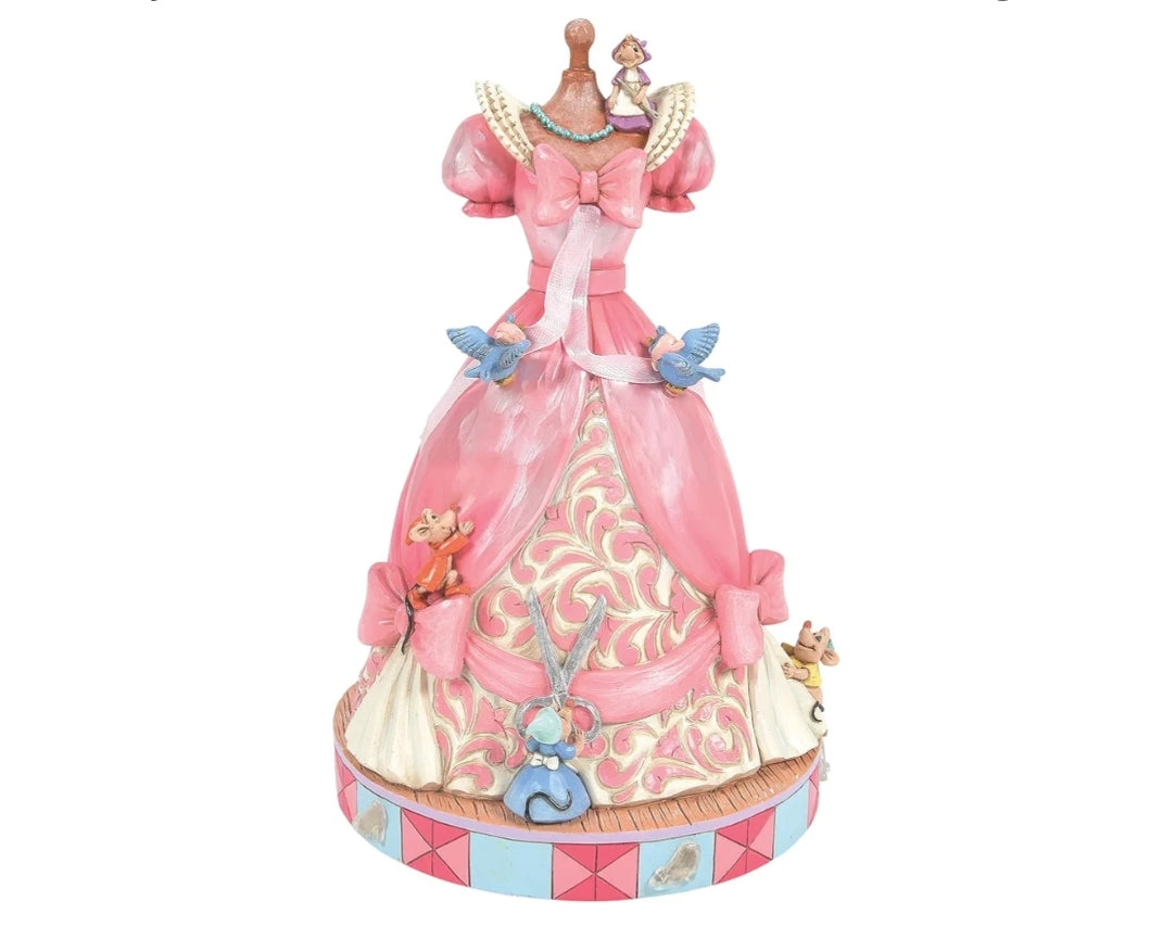 Disney Traditions Cinderella Pink Dress Musical Figurine