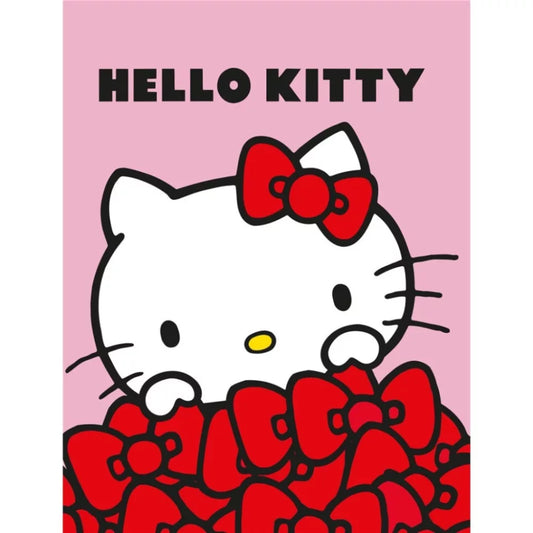 Hello Kitty Bows Flanell-Fleecedecke 130x160cm