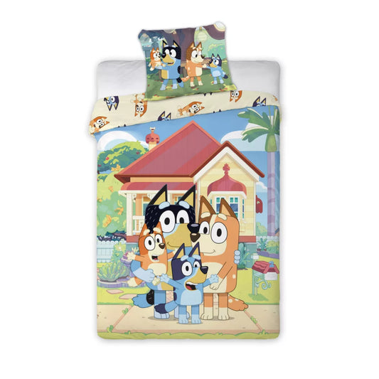 Bluey Family Home Bettwäsche 140×200cm, 70×90 cm