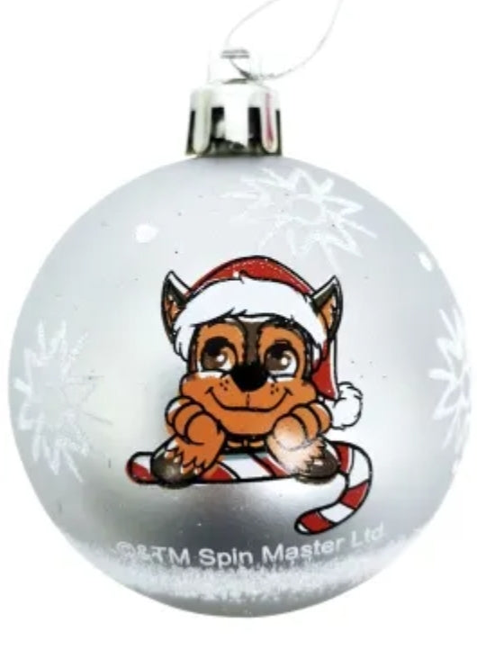 Paw Patrol Weihnachtskugeln Silber 9 Stk.