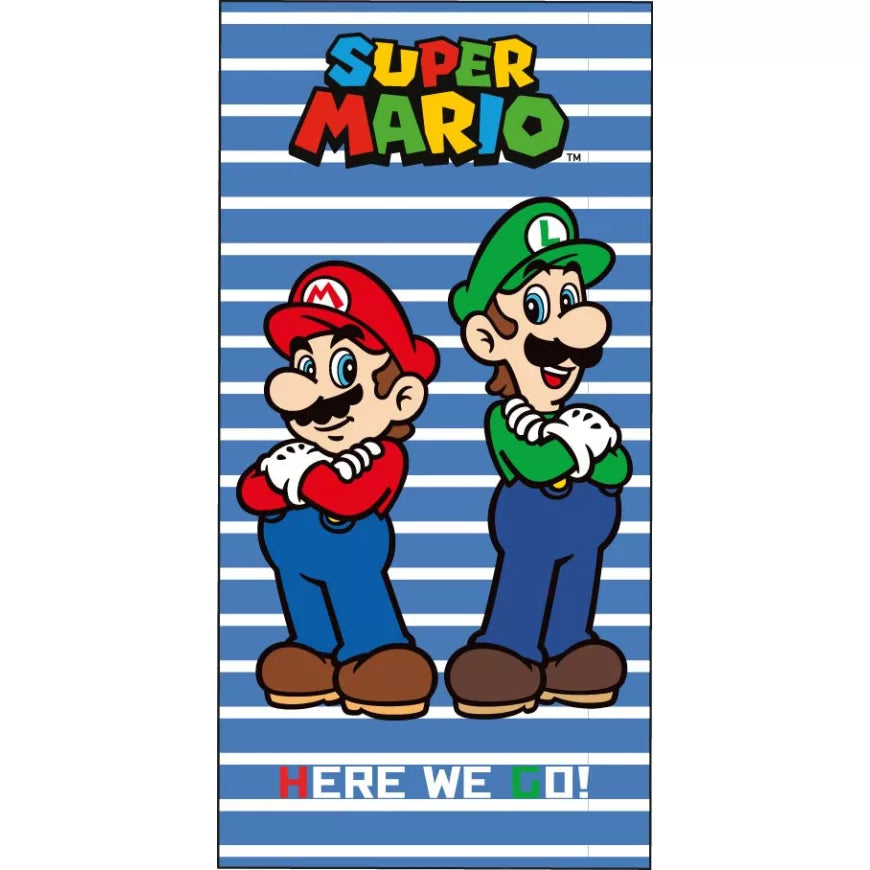 Super Mario Here We Go Badetuch, Strandtuch 70x140cm