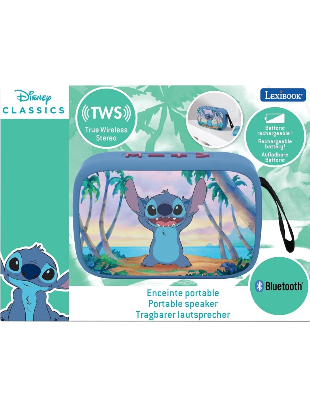 Stitch Tragbarer Bluetooth Lausprecher