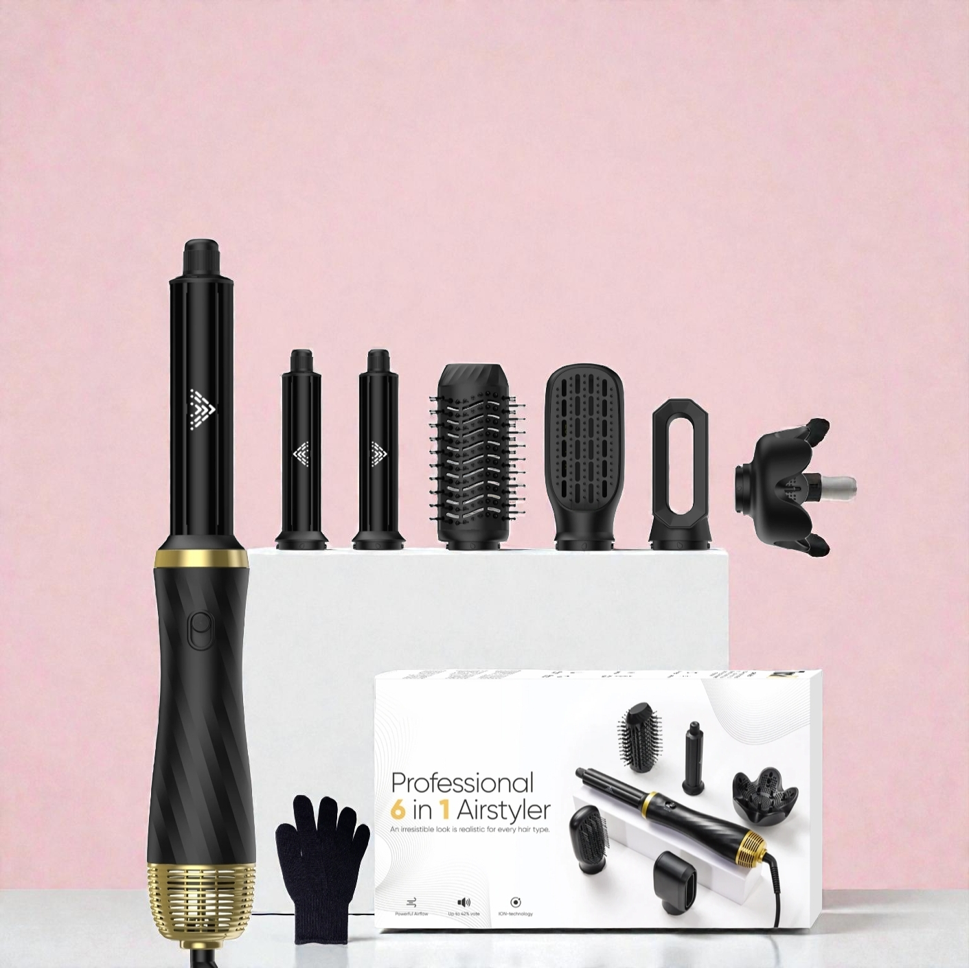 6-in-1 Ionischer Multi Hairstyler | 1000W | Schwarz