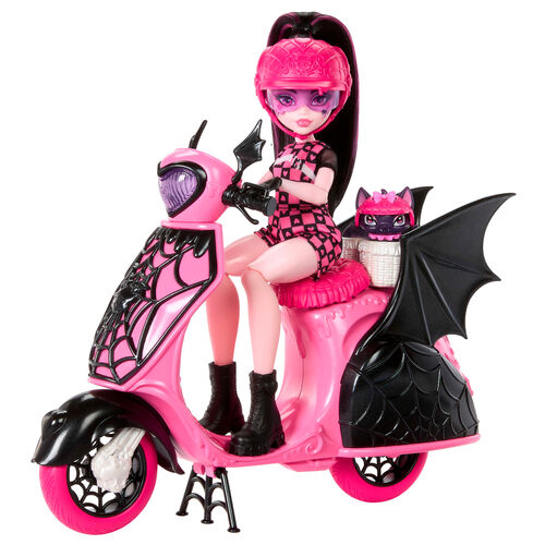 Monster High Draculaura + Scooter Puppe