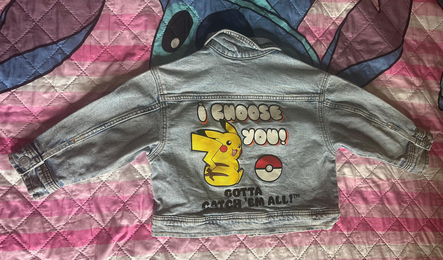 Pokémon Pikachu Jeansjacke Gr.92 Neu mit Ettikett