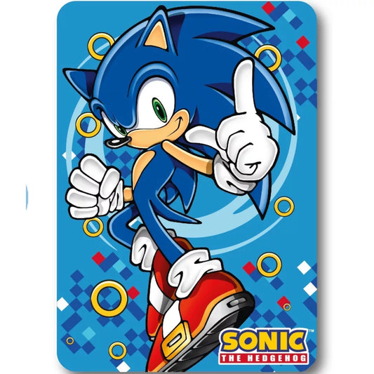 Sonic der Igel Gold Ring Fleecedecke 100x140cm